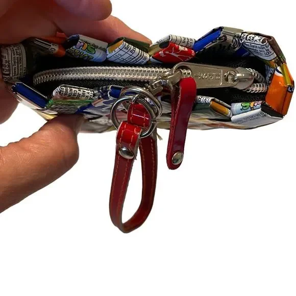 Nahui Ollin Candy Chewing Gum Wrapper Wristlet Change Purse - Picture 4 of 6